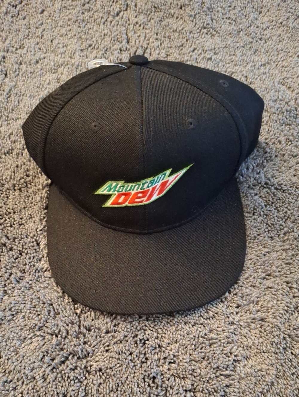 Mountain Dew Black Logo Snapback Hat